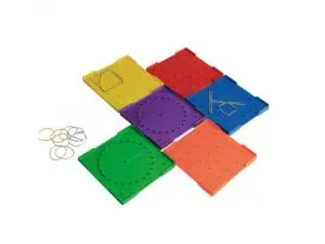 GEOPLANS WISSNER GEOPLANS PETITS MODELES ACTIVITES DE   GEOMETRIE LOT DE 6 UNITES ET  ELASTIQUES COULEURS