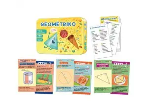 ATELIER DE GEOMETRIE ARITMA GEOMETRIKO 4 REGLES DU JEU 54 CARTES 1 FIGURE GEOMETRIQUE