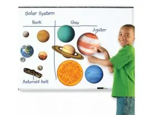 ASTRONOMIE  LEARNING RESOURCES SYSTEME SOLAIRE     GEANT MAGNETIQUE 9 PLANETES   LE SOLEIL LA LUNE CEINTURE D