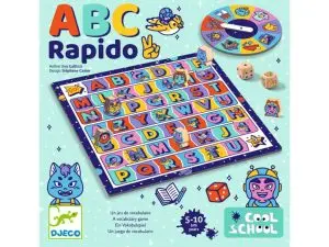 FRANCAIS DJECO ABC RAPIDO JEU DE VOCALBULAIRE 1 ROUE 1 PLATEAU 6 PIONS 2 A 6 JOUEURS