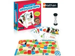 FRANCAIS NATHAN JE COMPRENDS TOUT ORTHOGRAPHE DU CE2 AU CM2 80 CARTES 1 PLATEAU 2 PIONS 2 A 4 JOUEURS