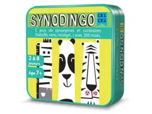 APPRENDRE A LIRE ET A ECRIRE COCKTAIL GAMES SYNODINGO CE1 AU CE2 5 REGLES SYNONYMES ET CONTRAIRES 103 CARTES 6