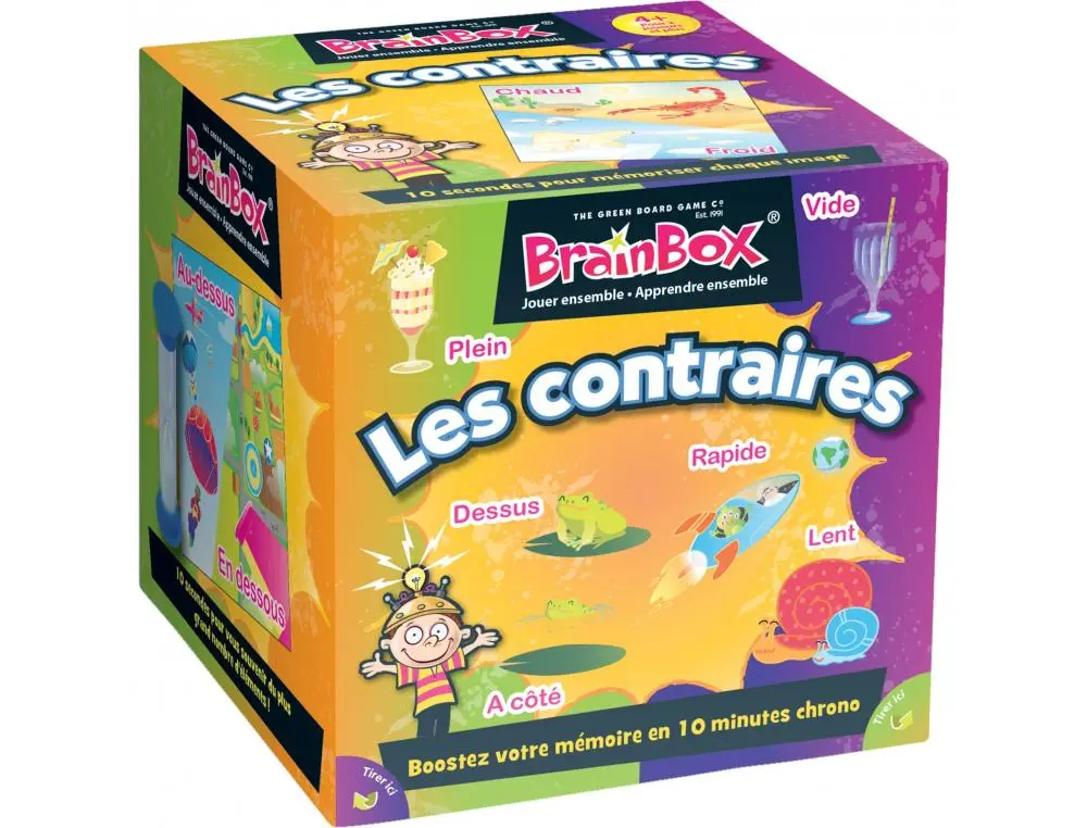 JEU D'OBSERVATION BRAINBOX BEZZERWIZZER BRAINBOX LES CONTRAIRES