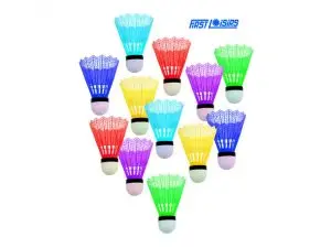 BADMINTON FIRST LOISIRS VOLANTS DE BADMINTON LOT DE   12 COLORIS ASSORTIS