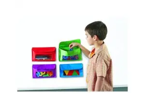 POCHETTE MAGNETIQUE LEARNING RESOURCES EN NYLON CAPACITE 350G 23X14CM COLORIS ASSORTIS LOT DE 4
