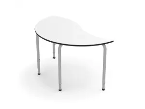 TABLE MIRPLAY DEMI LUNE METAL 130X73CM MATERNELLE