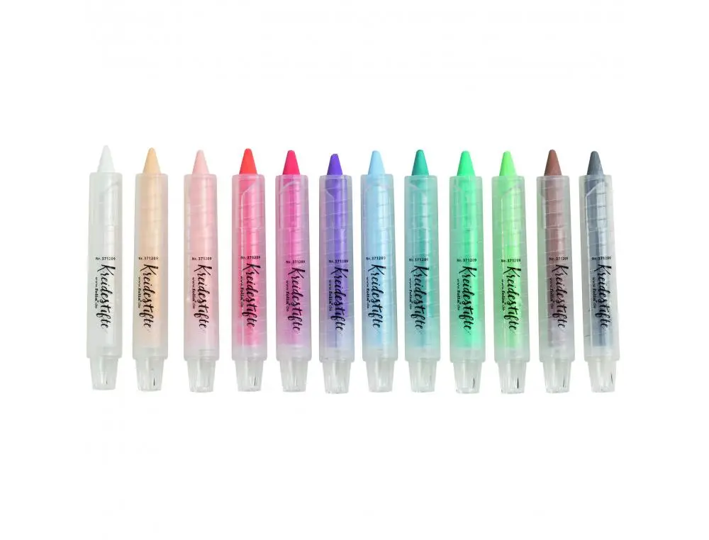 ASSORTIMENT CRAYONS CRAIES FOLIA POUR VITRES EFFACABLE 12 UNITES COLORIS ASSORTIS