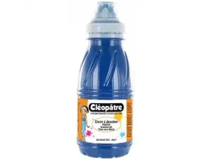 ENCRE A DESSINER CLEOPATRE DILUABLE A L EAU              MULTISUPPORTS FLACON DE 250   ML COLORIS BLEU OUTREMER