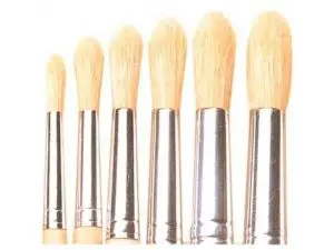 BROSSE RONDE O'COLOR POILS SOIE BLANCHE N 10 UTILISATION SCOLAIRE LOT 10 UNITES