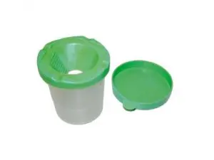 POT ANTI-VERSE POUR PEINTURE FAIBO HERMETIQUE AVEC         COUVERCLE COLORIS ASSORTIS