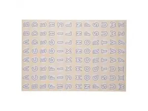 GOMMETTE ALPHABET CLEOPATRE 384 GOMMETTES COLORIS BLANC   POCHETTE DE 4 PLANCHES