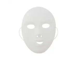 MASQUE ENFANT O COLOR THERMOFORME A DECORER COLORIS BLANC LOT DE 12 UNITES