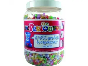BARIL DE PERLES GRAINE CREATIVE LUDIQUES ET COLOREES 8 000 PERLES COLORIS NACREES  ASSORTIS