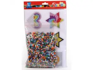ASSORTIMENT PERLES ET PLAQUES GRAINE CREATIVE LUDIQUES ET   COLOREES SACHET DE 4 500      PERLES 8 PLAQUES 12 MODELES