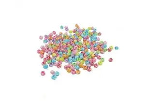 PERLE PLASTIQUE INNSPIRO FORME RONDE SPIRALE 8MM       COLORIS ASSORTIS BOCAL DE 500 PERLES