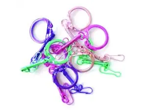 LOT ATTACHES PORTE-CLES ET MOUSQUETONS GRAINE CREATIVE   10 UNITES 4 COLORIS ASSORTIS