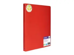 CLASSEUR 4 ANNEAUX POLYPRO RECYCLE OFFICE PLAST DOS 20MM COLORIS ROUGE