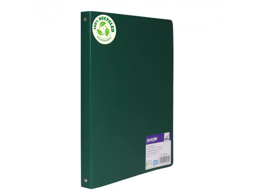 CLASSEUR 4 ANNEAUX POLYPRO RECYCLE OFFICE PLAST DOS 20MM COLORIS VERT