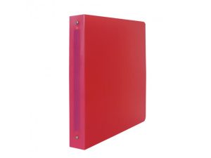 CLASSEUR SOUPLE 4 ANNEAUX POLYPRO OFFICE PLAST 2X26,8 CM DOS 40MM COLORIS ROUGE