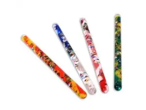 ESPACE SENSORIELS PLAYLEARN TUBES A PAILLETTES COLOREES STIMULATION VISUELLE 32 CM SET DE 4 COLORIS ASSORTIS