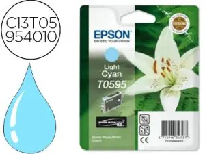 CARTOUCHE EPSON T0595 JET D'ENCRE C13T05954010 COULEUR CYAN CLAIR 520P