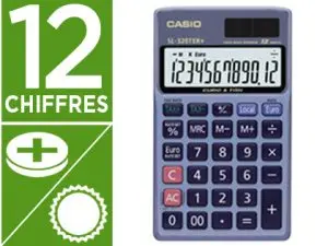 CALCULATRICE CASIO POCHE SL 320TER+ ÉCRAN GÉANT ÉTUI CONVERTISSEUR MONNAIE MÉMOIRE SOLAIRE/PILE 70X118.5X8MM 55G