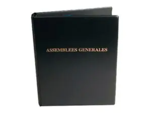 REGISTRE CLASSEUR EXACOMPTA DÉLIBÉRATIONS ASSEMBLÉES GÉNÉRALES A4 RELIURE 4 ANNEAUX RECHARGE FOLIOTÉE 100 FEUILLETS
