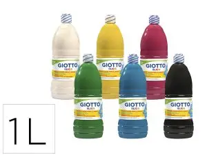 ASSORTIMENT GOUACHE GIOTTO ELIOS 6 FLACONS DE 1L COLORIS ASSORTIS