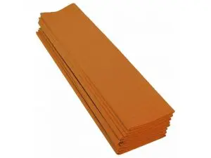 PAPIER CREPON CLAIREFONTAINE STANDARD 0,5X2M CREPAGE 40%   COLORIS JAUNE ORANGE PAQUET   10 FEUILLES