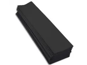 PAPIER CREPON CLAIREFONTAINE STANDARD 0,5X2M CREPAGE 40% COLORIS NOIR PAQUET 10 FEUILLES