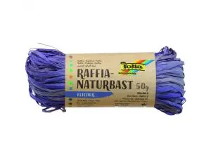 RAPHIA VEGETAL CLAIREFONTAINE COLORIS VIOLET PELOTE 50G