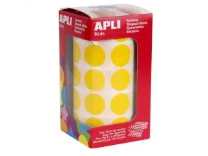 GOMMETTE APLI RONDE 20MM COLORIS JAUNE ROULEAU 1770    UNITES