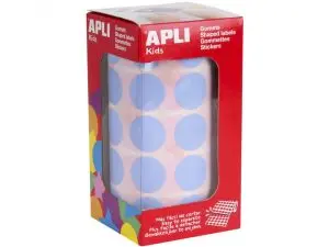 GOMMETTE APLI RONDE 20MM COLORIS BLEU CLAIR ROULEAU 1770 UNITES