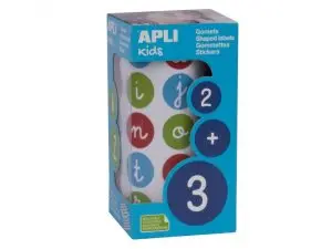 GOMMETTE APLI LETTRES MINUSCULES 20MM COLORIS       ASSORTIS ROULEAU 900 UNITES