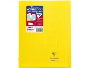 CAHIER PIQUE CLAIREFONTAINE KOVERBOOK COUVERTURE          POLYPROPYLENE 24X32CM 96      PAGES 90G SEYES COLORIS JAUNE