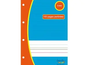 FEUILLETS MOBILES HAMELIN SERPODILE PERFORES A4 100 PAGES DOUBLE LIGNE 3MM NIVEAU 3