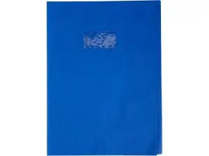 PROTEGE-CAHIER CLAIREFONTAINE 24X32CM PLASTIQUE 22/100E     OPAQUE COLORIS BLEU
