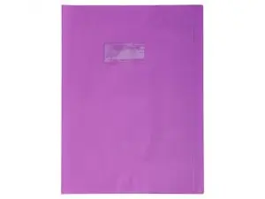PROTEGE-CAHIER CLAIREFONTAINE 24X32CM PLASTIQUE 22/100E     OPAQUE COLORIS VIOLET