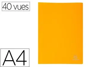 PROTEGE DOCUMENTS EXACOMPTA A4 COUVERTURE POLYPRO SOUPLE  MATE 40 VUES GRAINEES ANTI    REFLET COLORIS JAUNE