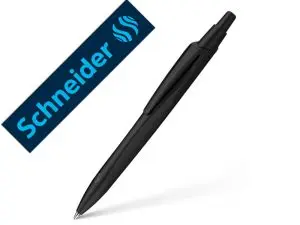STYLO-BILLE SCHNEIDER RECO RETRACTABLE ET RECHARGEABLE CORPS PLASTIQUE RECYCLE POINTE 1MM TRAIT 0,5MM COLORIS NOIR