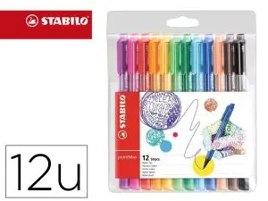 STYLO-FEUTRE STABILO POINTMAX POINTE MOYENNE ECRITURE 0,8MM COLORIS ASSORTIS POCHETTE 12  UNITES