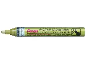MARQUEUR PENTEL PEINTURE PAINT MARKER MULTI-SUPPORTS   POINTE MOYENNE 4,5MM COLORIS  OR