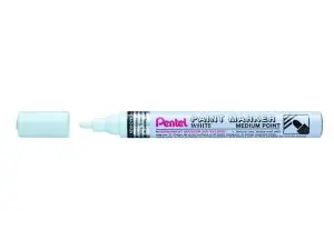 MARQUEUR PENTEL PEINTURE PAINT MARKER MULTI-SUPPORTS   POINTE MOYENNE 4,5MM COLORIS  BLANC