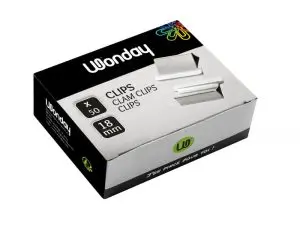 PINCE A CLIP WONDAY METAL 18MMáRELIER 2 A 50 FEUILLES BOITE 50 UNITES