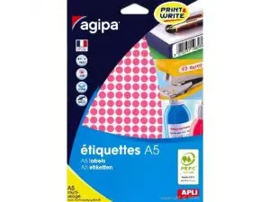 PASTILLES MULTI-USAGE APLI 8MM POCHETTE DE 10 COLORIS ROSE 2940 UNITES