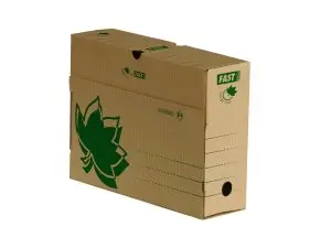 LOT BOITES ARCHIVES NATURE LINE FAST RECYCLE ET          RECYCLABLE CARTON BRUN 33X25  CM DOS DE 10CM 10 UNITES