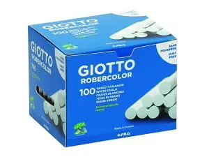 BOITE DE CRAIES STANDARD GIOTTO TABLEAUX ET ARDOISES 100 UNITES COLORIS BLANCHES