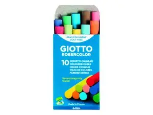 BOITE DE CRAIES STANDARD GIOTTO TABLEAUX ET ARDOISES 10 UNITES COLORIS ASSORTIES