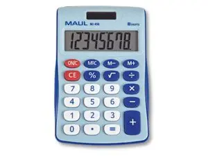 CALCULATRICE DE BUREAU MAUL MJ450 JUNIOR 8 CHIFFRES COLORIS BLEU