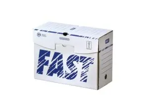 BOITE ARCHIVES FAST BASIC DIM. 33X25CM DOS 150MM COLORIS BLANC LOT 10 UNITES